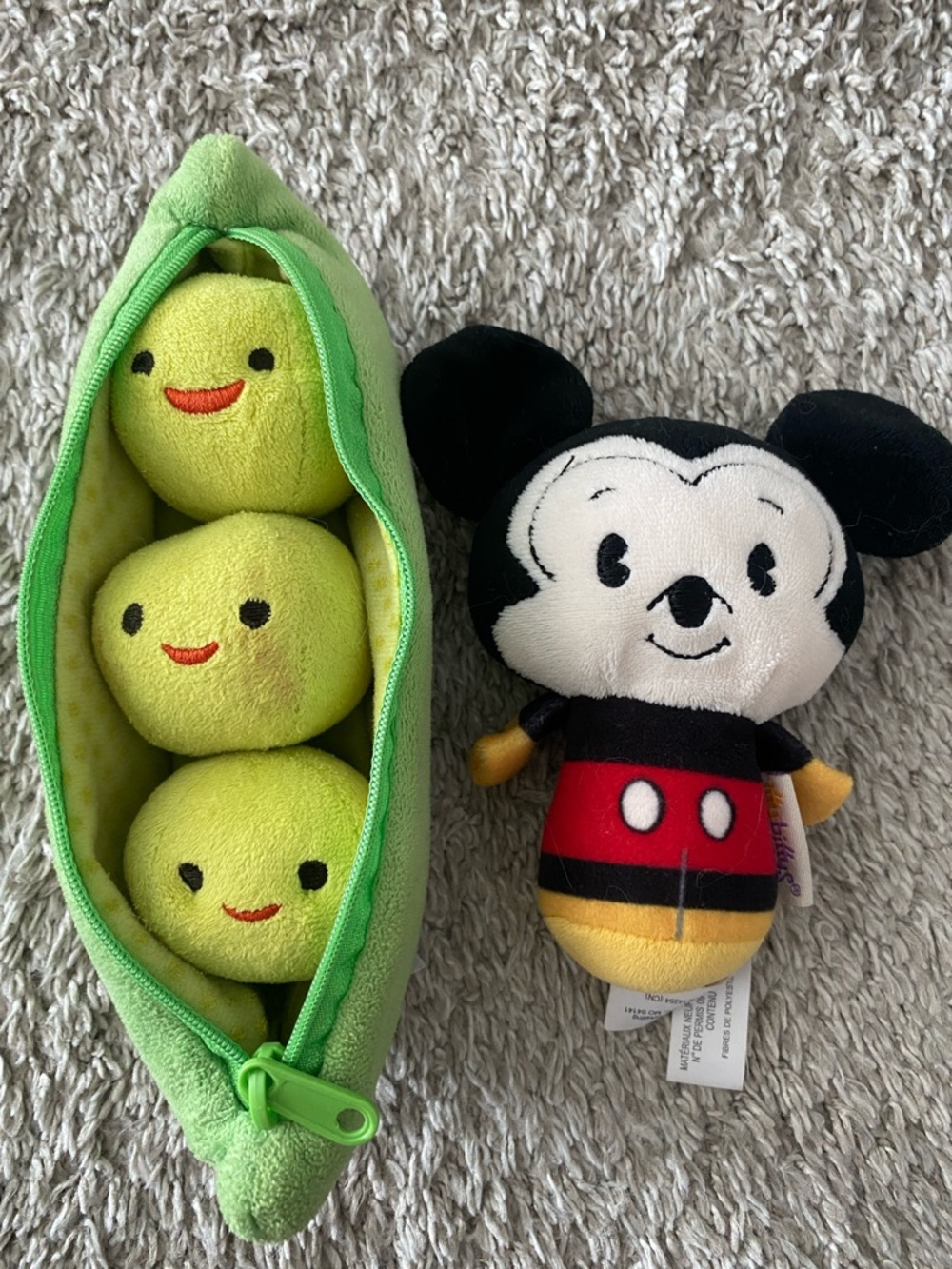 Disney Toy Story Peas and Mickey Mouse plush set